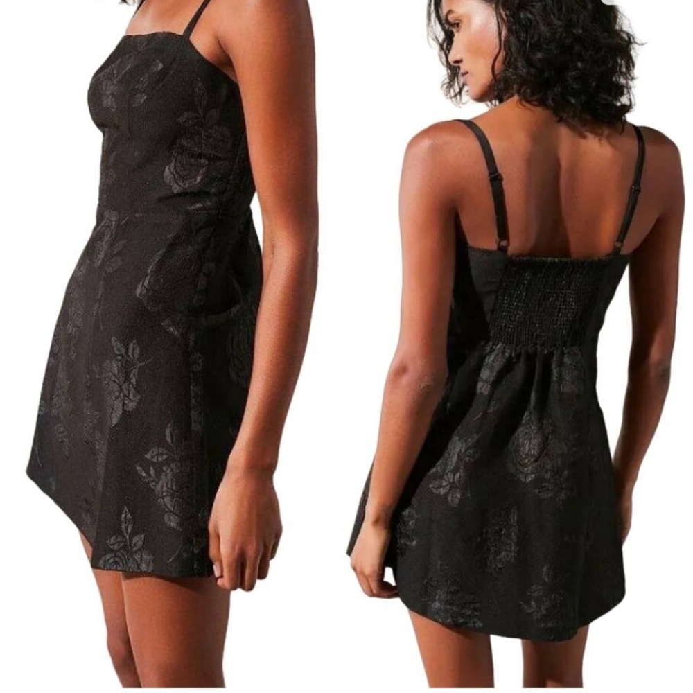 Urban Outfittwrs Waterlily Jacquard Mini Dress